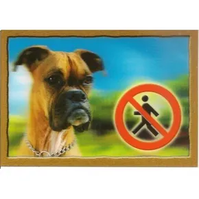 3D-Hundeschild, Boxer